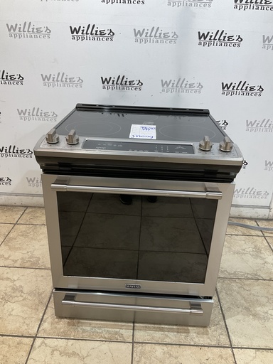 [99640] Maytag Used Electric Stove 220volts (40/50 AMP) 30inches {3 prong} (Stainless steel)
