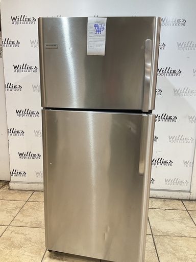 [99632] Frigidaire Used Refrigerator Top and Bottom 30x68 1/2” (Stainless Steel) 