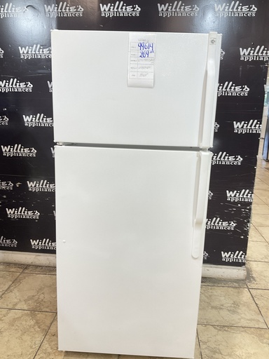 [99614] Ge Used Refrigerator Top and Bottom 28x64 1/2” (White) 