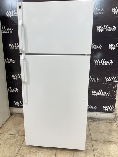 [99643] Hotpoint Used Refrigerator Top and Bottom 28x64 1/2” (White) 