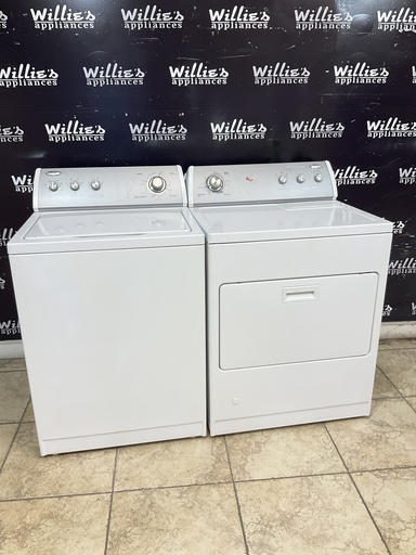 [99635] Whirlpool Used Natural Gas Set Washer/Dryer 27/29inches (white) 