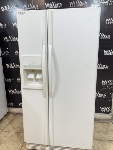 [99665] Whirlpool Used Refrigerator Side by Side 33x65 1/2” (White) 
