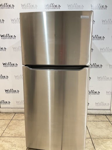 [99680] Frigidaire Used Refrigerator Top and Bottom 30x65 1/2” (Stainless Steel) 