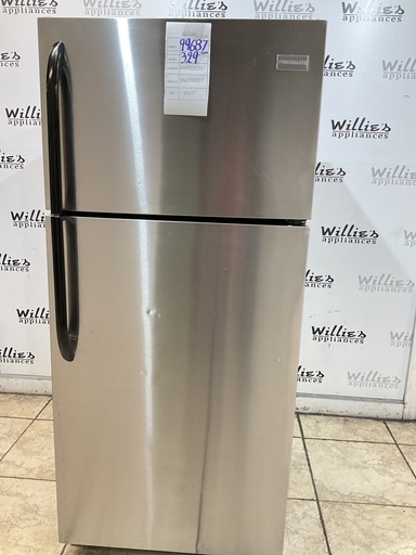 [99687] Frigidaire Used Refrigerator Top and Bottom 28x64 1/2” (Stainless Steel)