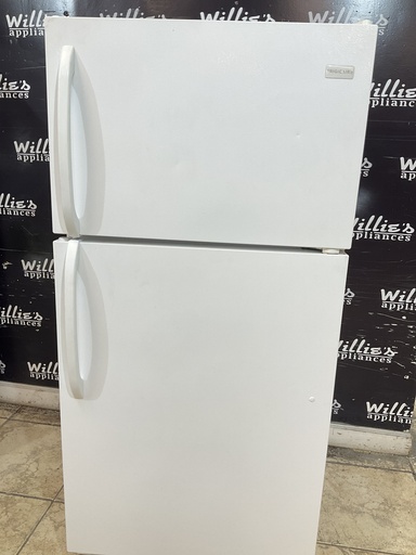 [99719] Frigidaire Used Refrigerator Top and Bottom 28x59 1/2” (White) 