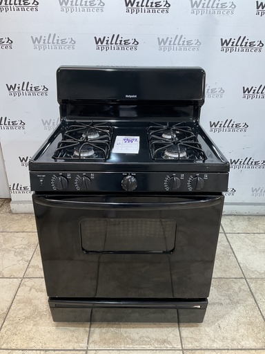 [99689] Hotpoint Used Natural Gas Stove 30inches (Black) 