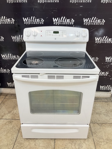 [99703] Ge Used Electric Stove 220volts (40/50 AMP) 30inches {no cord} (White)