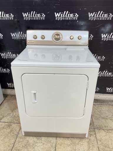 [99714] Maytag Used Electric Dryer 220volts (30 AMP) 29inches {3 prong} (White 