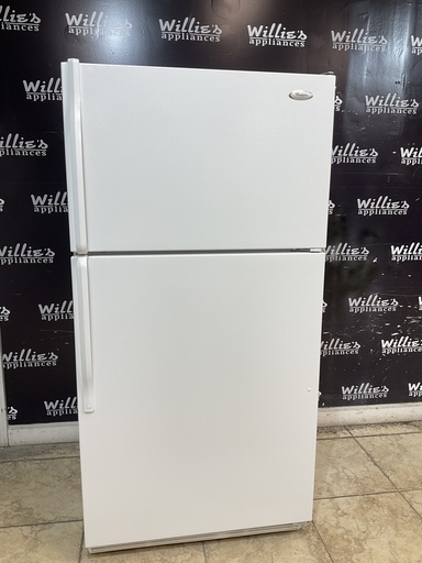 [99711] Whirlpool Used Refrigerator Top and Bottom 33x66 (White) 