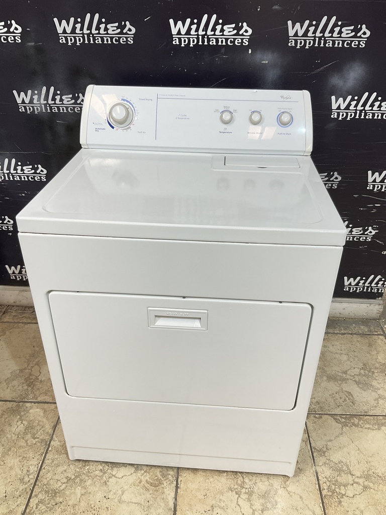 Whirlpool Used Electric Dryer 220volts (30 AMP) 29inches {4 prong} (White) 