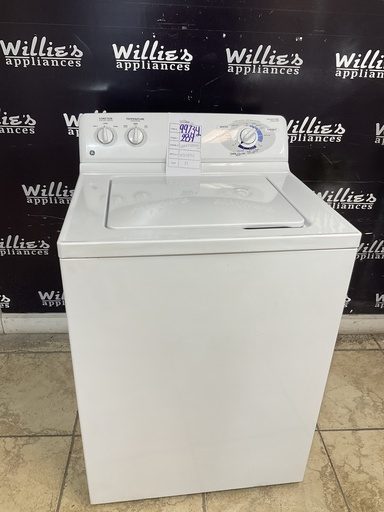 [99734] Ge Used Washer Top-load 27inches (White) 