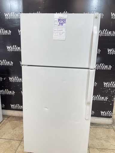 [99748] Ge Used Refrigerator Top and Bottom 28x59 1/2” (White) 