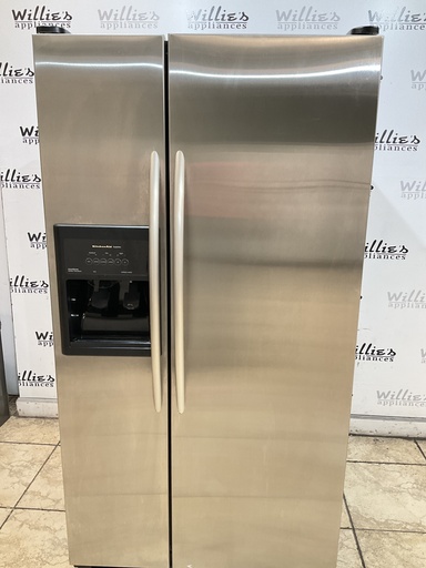 [99741] KitchenAid Used Refrigerator Side by Side 33x65 1/2” (Stainless Steel) 
