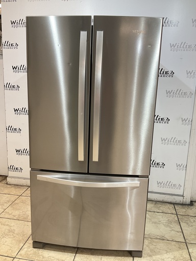 [99761] Whirlpool Used Refrigerator French Door 36x69 1/2” (Stainless Steel) 