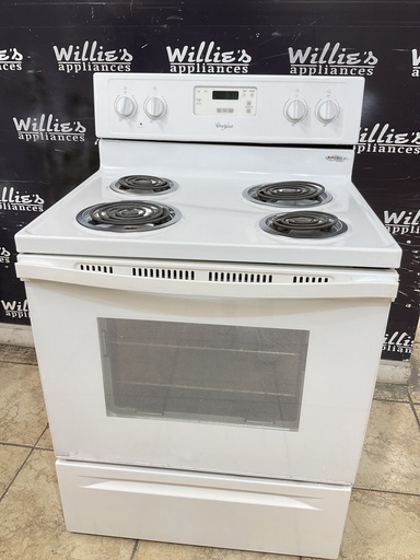 [99764] Whirlpool Used Electric Stove 220volts (40/50 AMP) 30inches {3 prong} (White) 