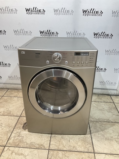 [99772] Lg Used Electric Dryer 220volts (30 AMP) 27inches {no cord} (Grey) 