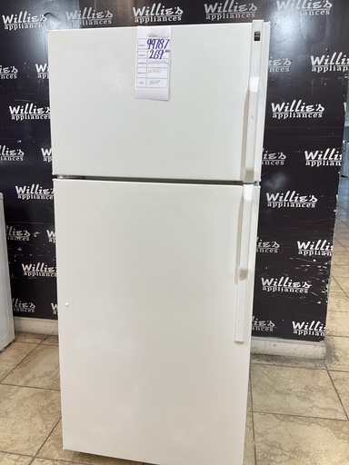 [99787] Hotpoint Used Refrigerator Top and Bottom 28x64 1/2” (White) 