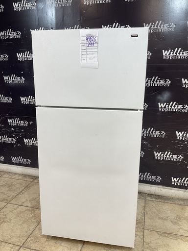 [99816] Hotpoint Used Refrigerator Top and Bottom 28x61 1/2” (White) 
