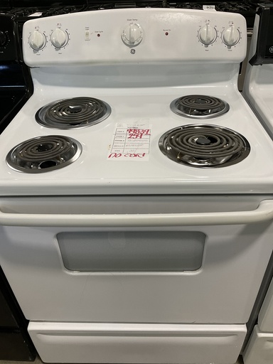 [99839] Ge Used Electric Stove 220volts (40/50 AMP) 30inches {no cord} (White) 