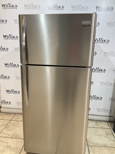 [99861] Frigidaire Used Refrigerator Top and Bottom 30x66 (Stainless Steel) 