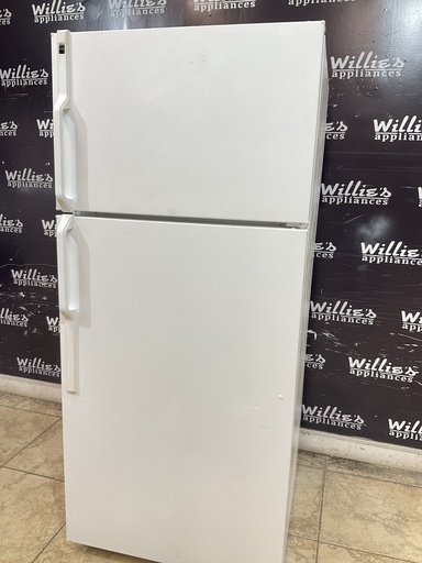 [99844] Hotpoint Used Refrigerator Top and Bottom 28x64 1/2” (White) 