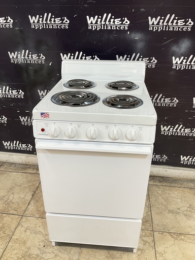 [99876] Holiday Used Electric Stove 220volts (40/50 AMP) 20inches {3 prong} (White) 