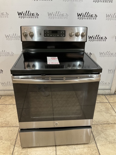 [99880] Ge Used Electric Stove 220volts (40/50 AMP) 30inches {4 prong} (Stainless Steel) 