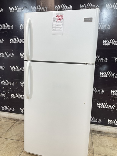 [99897] Frigidaire Used Refrigerator Top and Bottom 30x65 1/2” (White) 