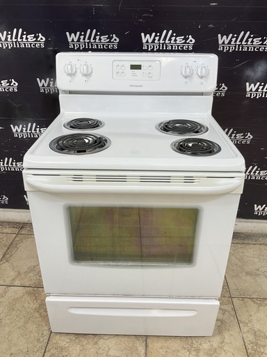 [99894] Frigidaire Used Electric Stove 220volts (40/50 AMP) 30inches {4 prong} (White) 
