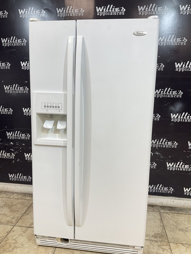 [99905] Whirlpool Used Refrigerator Side by Side 33x67 (White) 