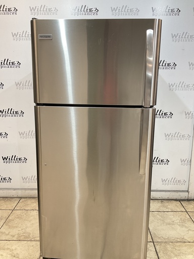 [99901] Frigidaire Used Refrigerator Top and Bottom 30x65 1/2” (Stainless Steel) 