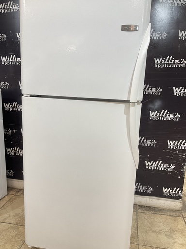 [99910] Frigidaire Used Refrigerator Top and Bottom 30x68 1/2” (White) 