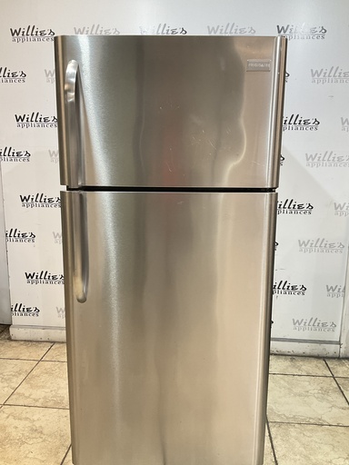 [99913] Frigidaire Used Refrigerator Top and Bottom 30x65 1/2” (Stainless Steel) 