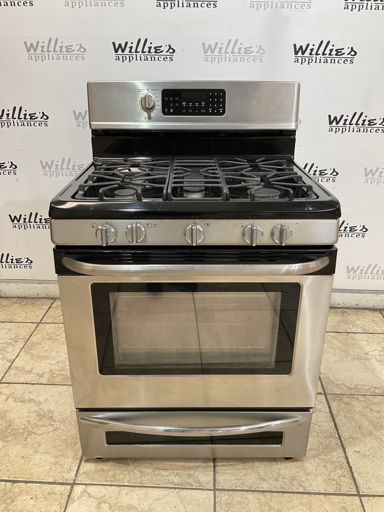 Frigidaire Used Natural Gas Stove Double Oven 30inches (Stainless Steel) 