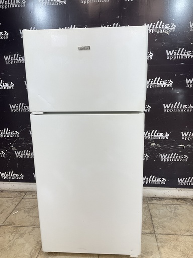 [99989] Hotpoint Used Refrigerator Top and Bottom 28x61 1/2” (White) 