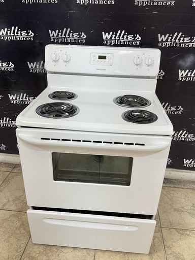 [99999] Frigidaire Used Electric Stove 220volts (40/50 AMP) 30inches {3 prong} (White) 