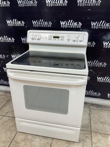 [100047] Ge Used Electric Stove 220volts (40/50 AMP) 30inches {3 prong} (Bisque ) 