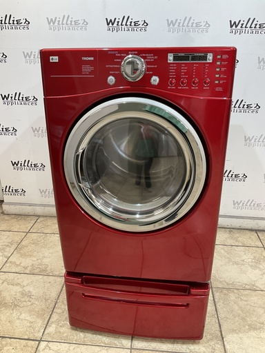 [100022] Lg Used Electric Dryer 220volts (30 AMP) 27inches {3 prong} (Red)