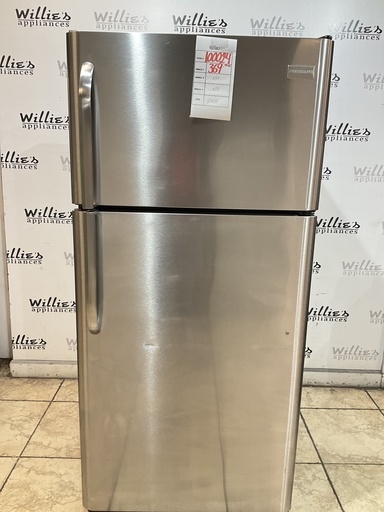 [100024] Frigidaire Used Refrigerator Top and Bottom 30x66 (Stainless Steel) 