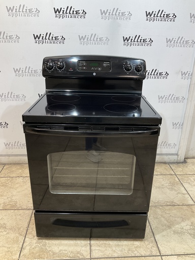 [100055] Ge Used Electric Stove 220volts (40/50 AMP) 30inches {4 prong} (Black) 