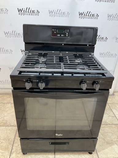 [100058] Whirlpool Used Natural Gas Stove 30inches (Black) 