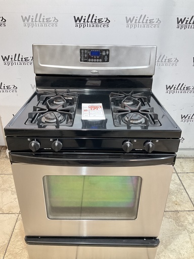 [100069] Whirlpool Used Natural Gas Stove 30inches (Stainless Steel) 