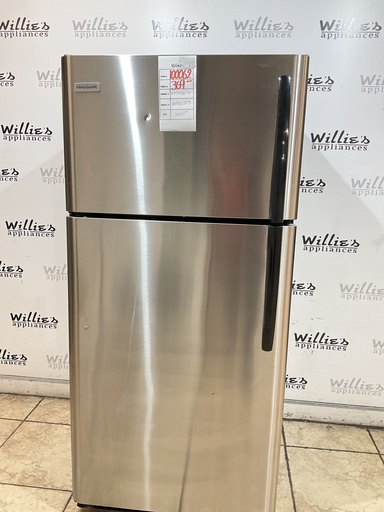 [100062] Frigidaire Used Refrigerator Top and Bottom 30x65 1/2” (Stainless Steel) 