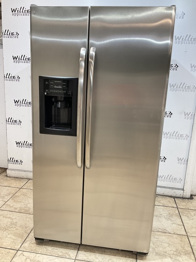 [100072] Ge Used Refrigerator Side by side 36x69 1/2” (Stainless steel) 