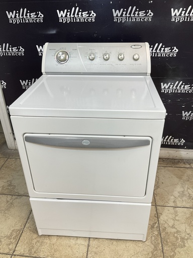 [100128] Whirlpool Used Electric Dryer 220volts (30 AMP) 27inches {3 prong} (White) 