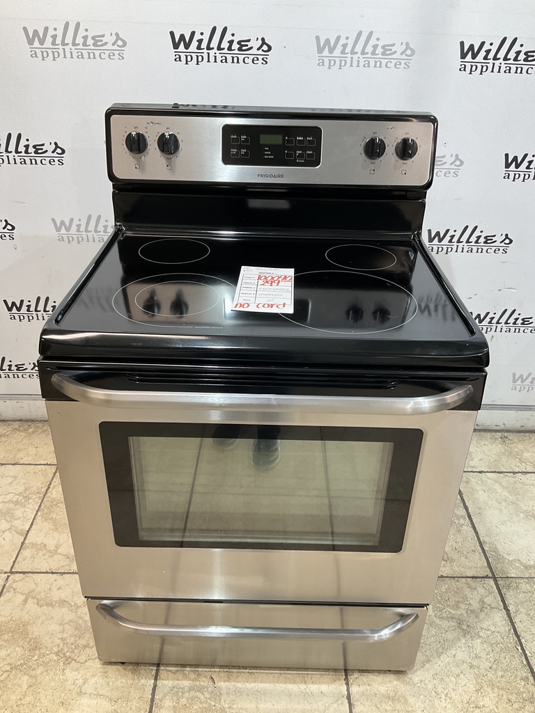 Frigidaire Used Electric Stove 220volts (40/50 AMP) 30inches {no cord} (Stainless steel) 