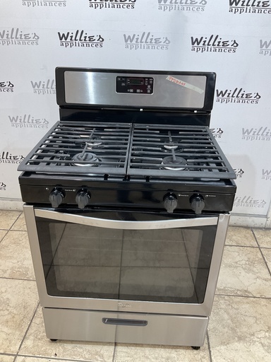 [100138] Whirlpool Used Gas Propane Stove 30inches (Stainless Steel) 