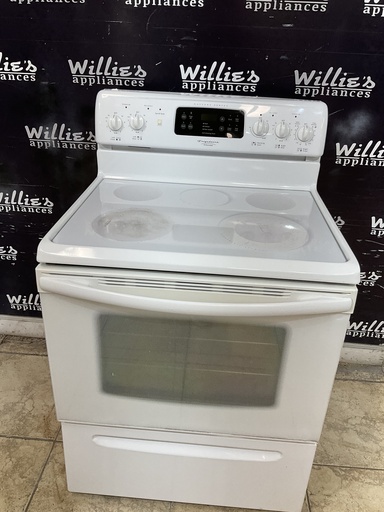 [100112] Frigidaire Used Electric Stove 220volts (40/50 AMP) 30inches {3 prong} (White) 
