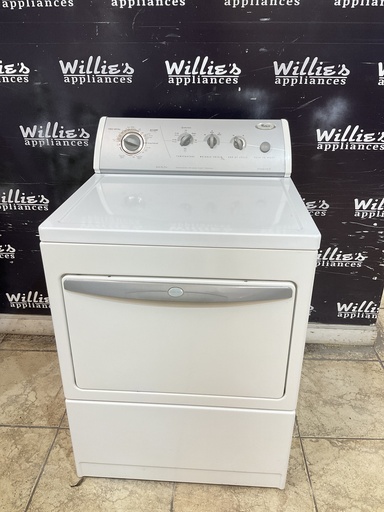 [100164] Whirlpool Used Electric Dryer 220volts (30 AMP) 27inches {3 prong} (White)