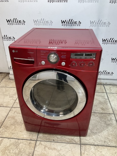 [100162] Lg Used Natural Gas Dryer 27inches (Red) 